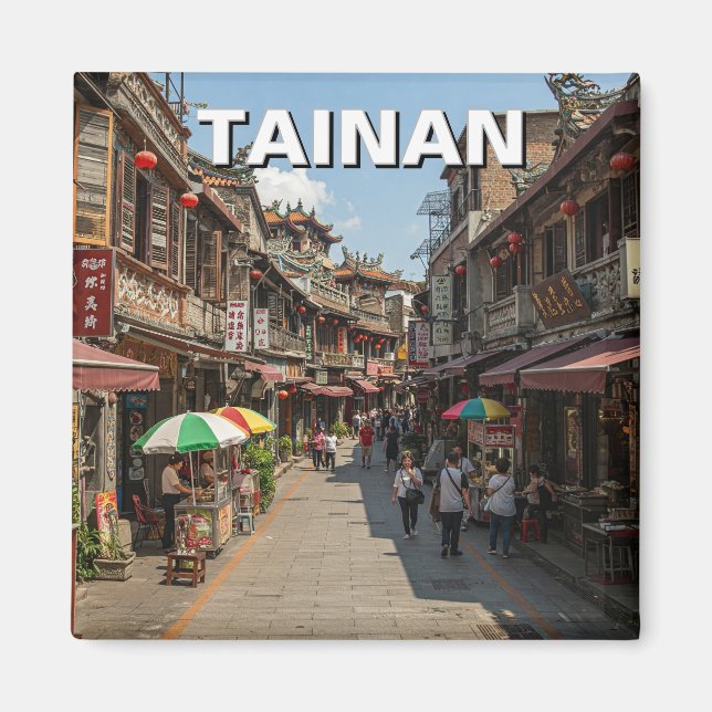Taiwan Tainan Street Travel Magnet (Front)