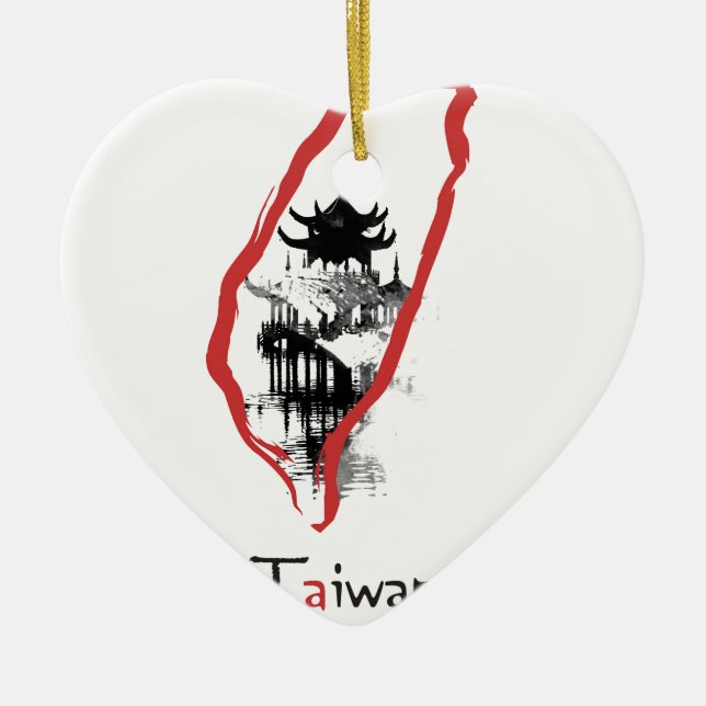 Taiwan, Taipei Ceramic Ornament (Front)