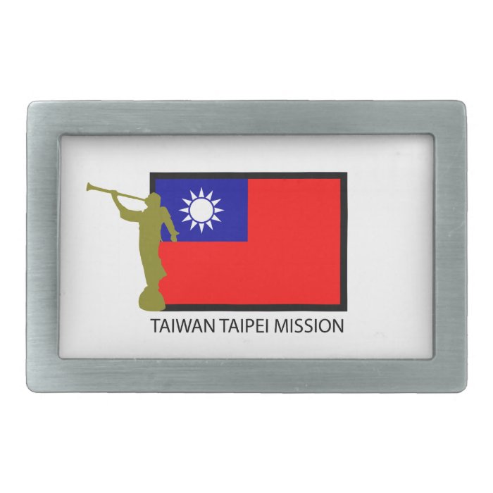 TAIWAN TAIPEI MISSION LDS CTR RECTANGULAR BELT BUCKLE