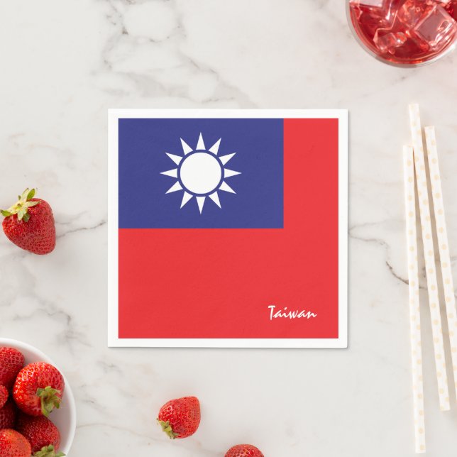 Taiwan & Taiwanese Flag party fashion /sports fans Napkins (Insitu)