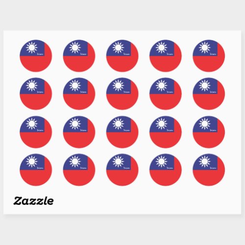 Taiwan  Taiwanese flag patriots holiday  sports Classic Round Sticker