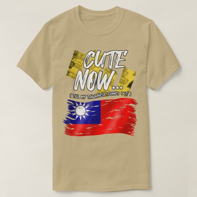 Taiwan Taiwanese Flag Proud Cute Until My Taiwanes T-Shirt (Design Front)