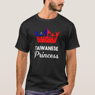 Taiwan Taiwanese Flag Proud Girl Woman Princess Cr T-Shirt