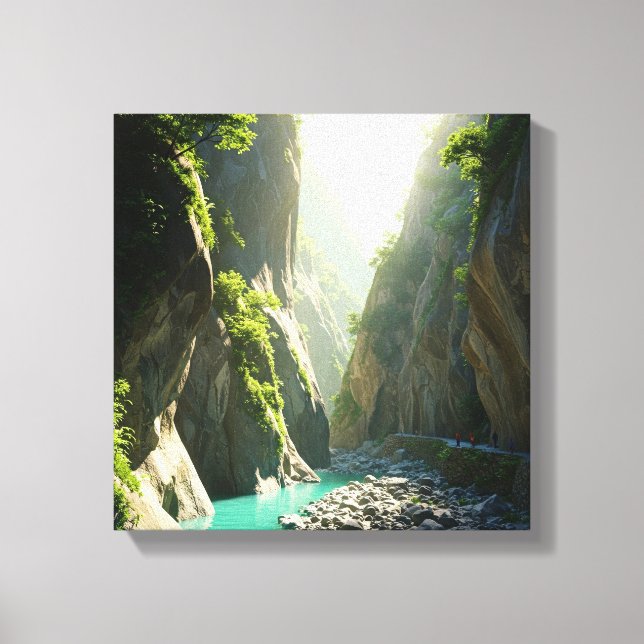 Taiwan Taroko Gorge Travel Canvas Print (Front)
