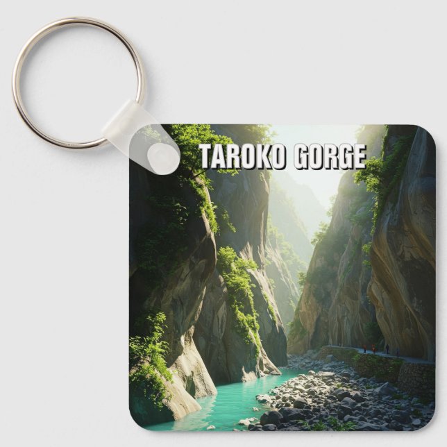 Taiwan Taroko Gorge Travel Keychain (Front)
