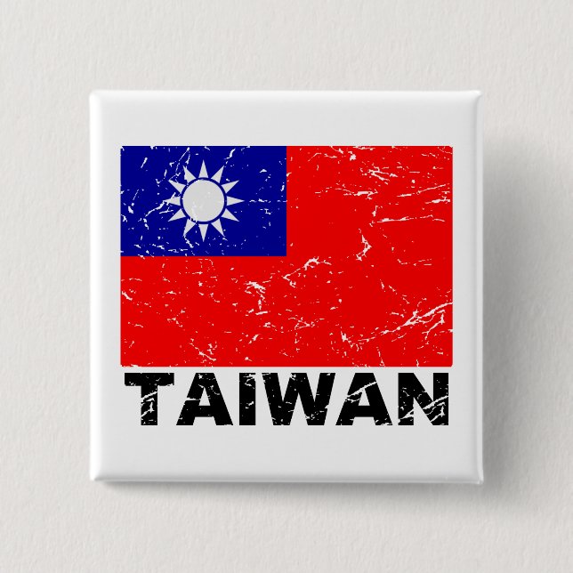 Taiwan Vintage Flag Button (Front)