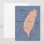 Taiwan Vintage style weather map (Front/Back)