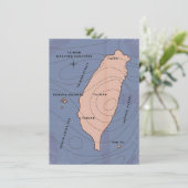Taiwan Vintage style weather map (Standing Front)