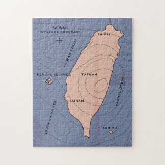 Taiwan Vintage style weather map Jigsaw Puzzle