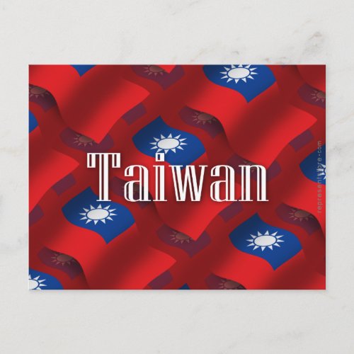 Taiwan Waving Flag Postcard