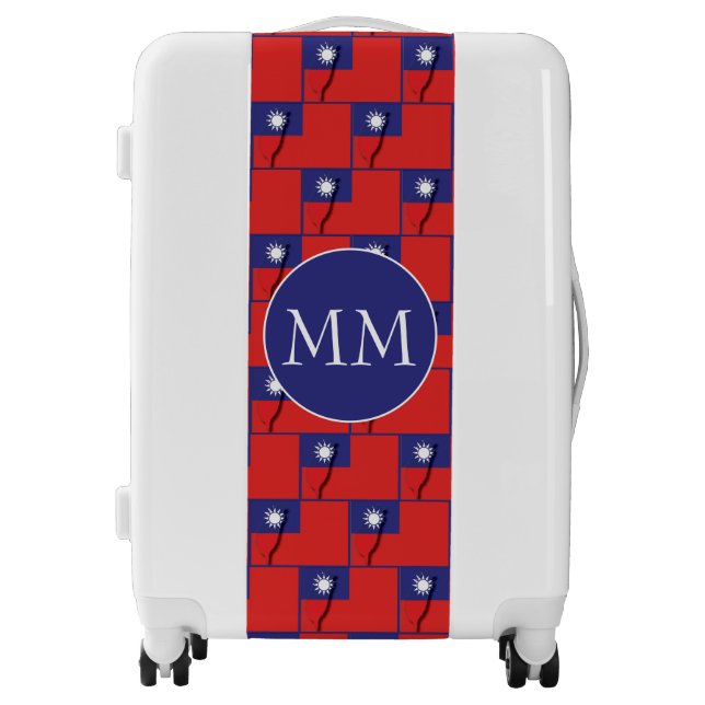 TAIWANESE FLAG Monogram Luggage (Front)