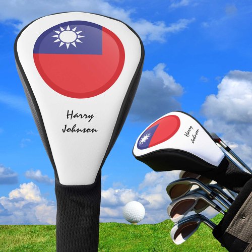 Taiwanese Flag  Monogrammed Golf Clubs Covers