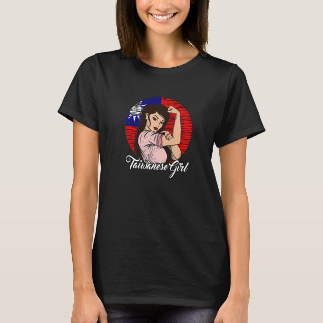 Taiwanese Flag Taiwan Taiwanese Girl T-Shirt (Front)