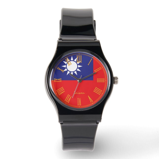 Taiwanese Flag watch, patriots, Taiwan fashion Watch (Front)