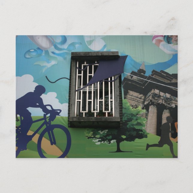 Taiwanese graffiti, Taipei, Taiwan Postcard (Front)