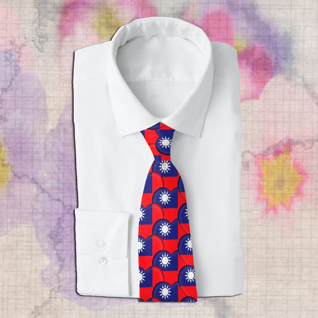 Taiwanese Hearts & Taiwanese Flag / Taiwan Neck Tie (Creator Uploaded)