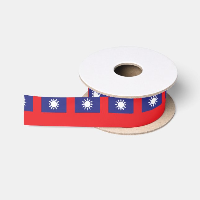 Taiwanese Hearts & Taiwanese Flag / Taiwan Satin Ribbon (Spool)