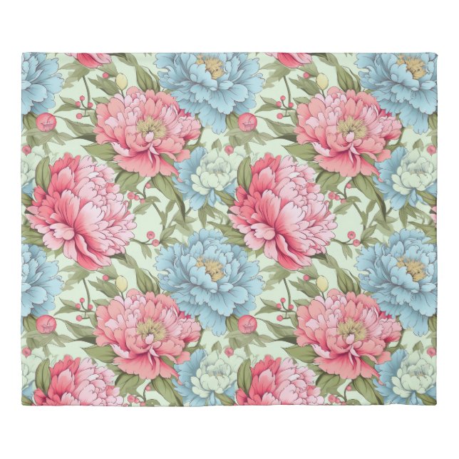 Taiwanese Peonies Duvet Cover (Front)