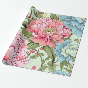 Taiwanese Peonies Wrapping Paper