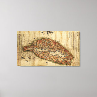 TaiwanPanoramic MapTaiwan Canvas Print