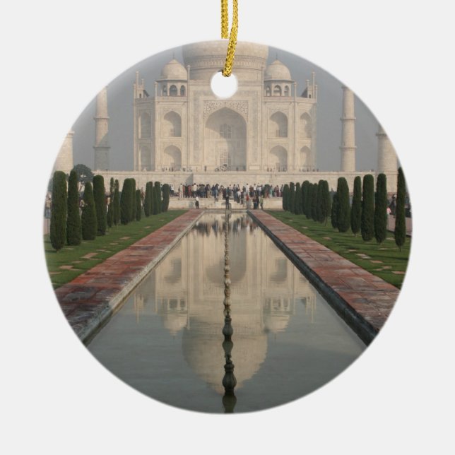 Taj Mahal, Agra, India Ceramic Ornament (Front)