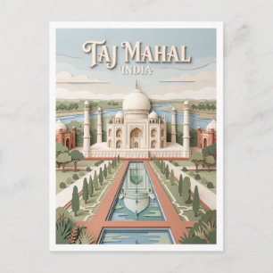Taj Mahal Agra India Postcard