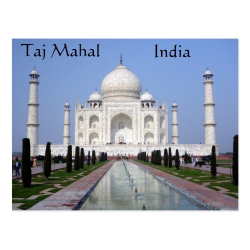 Taj Mahal, Agra, India Postcard Taj Mahal Agra India Postcard