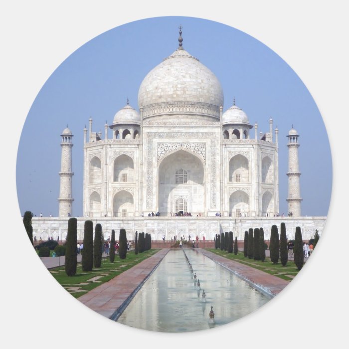 Taj Mahal, Agra, India Round Sticker