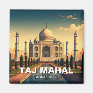Taj Mahal Agra India Travel Souvenir Magnet