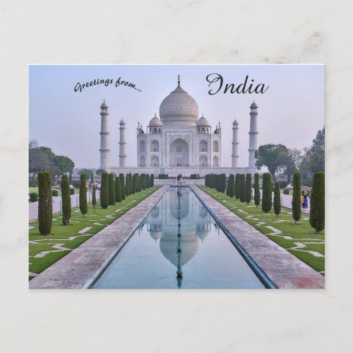 Taj Mahal Agra Uttar Pradesh India Postcard