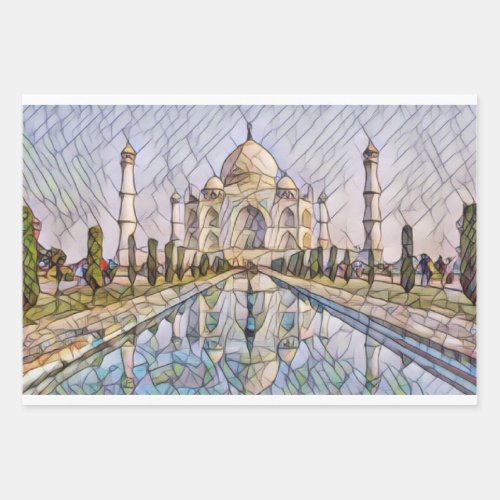 Taj Mahal by Mirsat Karabel Wrapping Paper Sheets
