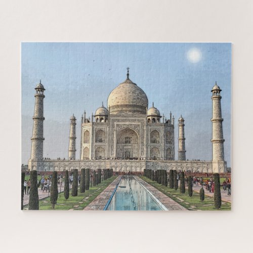 Taj Mahal Cartoon Oil Puzzle