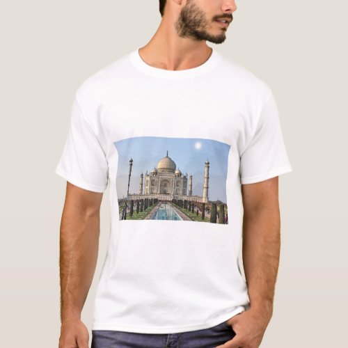 Taj Mahal Cartoon Oil T_Shirt