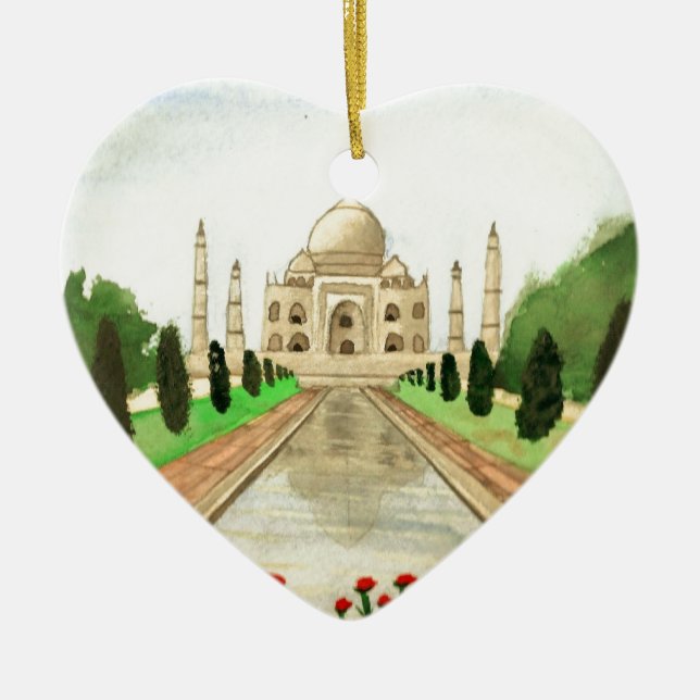 Taj Mahal Ceramic Ornament (Front)