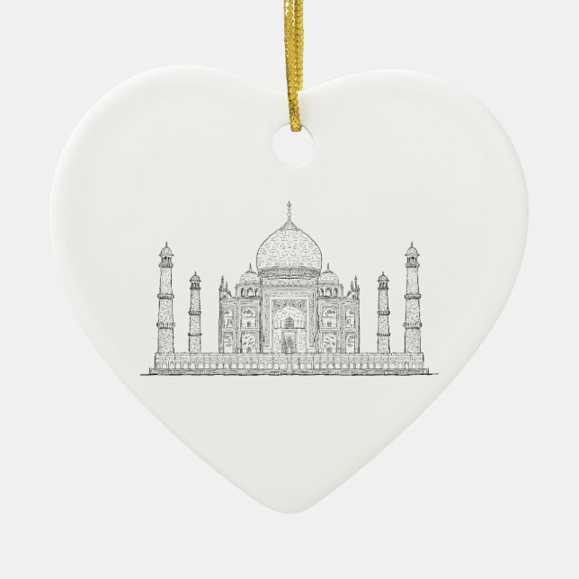 taj mahal ceramic ornament (Front)
