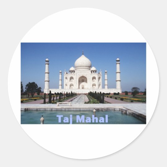 Taj Mahal Classic Round Sticker