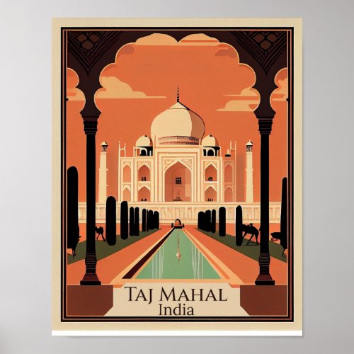 Taj Mahal Contemporary Poster