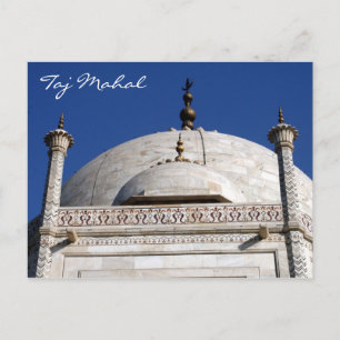 taj mahal domed postcard