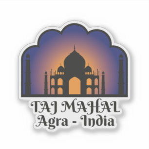 Taj Mahal for Culture, Art, Travel Collectors Sticker