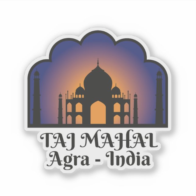Taj Mahal for Culture, Art, Travel Collectors   Sticker (Front)