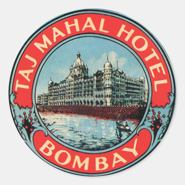Taj Mahal Hotel Bombay Classic Round Sticker (Front)