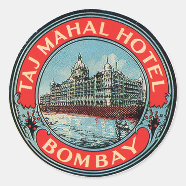 Taj Mahal Hotel Bombay Luggage Tag (Front)