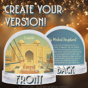 Taj Mahal Houseboat, Sausalito, California Travel  Snow Globe