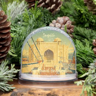 Taj Mahal Houseboat, Sausalito, California Travel  Snow Globes