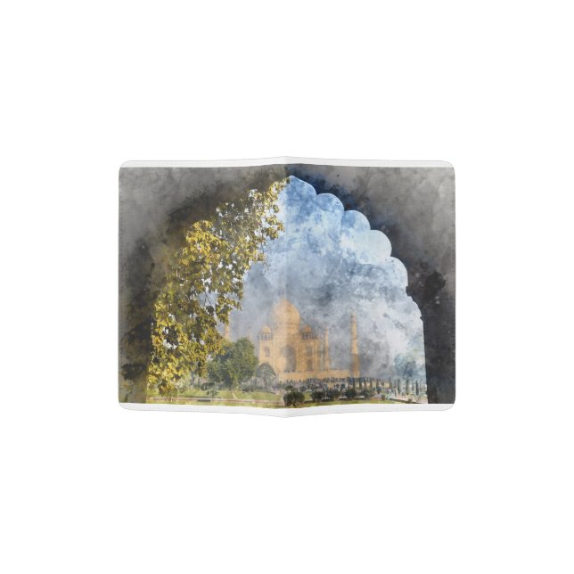 Taj Mahal in Agra India Passport Holder (Opened)
