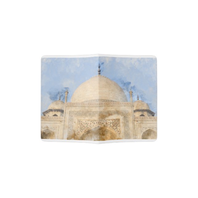 Taj Mahal in Agra India Passport Holder (Opened)