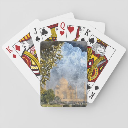 Taj Mahal in Agra India Playing Cards