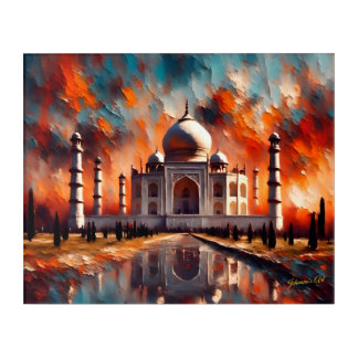 Taj Mahal, India at sunset Acrylic Print