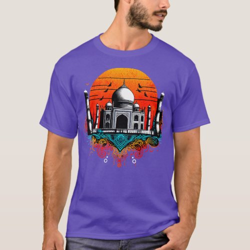 Taj Mahal India Design T_Shirt