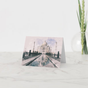 Taj Mahal India Holiday Card Exotic Travel Card